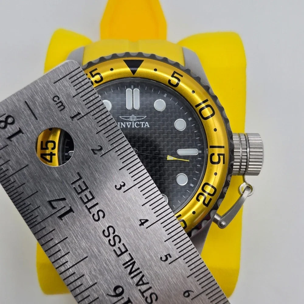 Invicta Pro Diver Watch Mens Yellow Black 32962 Sporty Casual Diver Maximalist